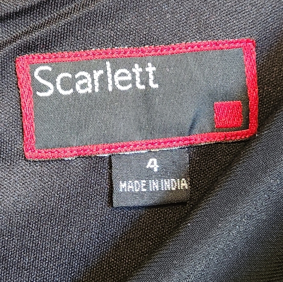 Scarlett Black Dress w Silver Accent Shoulders.  Size 4.  Wrinkle free. - Picture 3 of 5